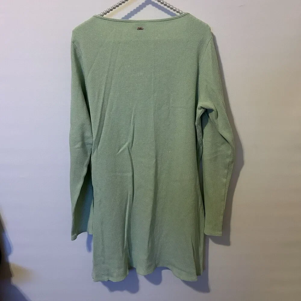 Victoria's Secret lounge top, sleep top, Green size XXL Waffle Thermal Knit